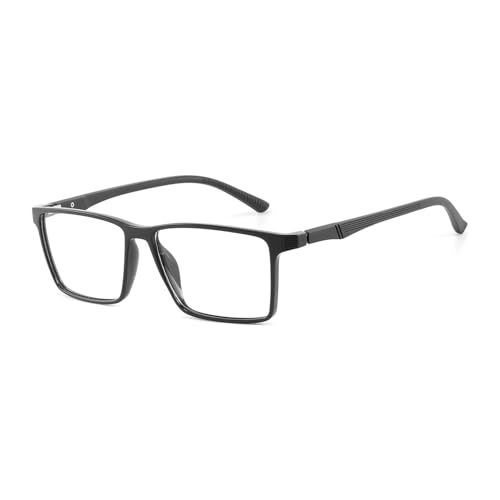 KUKU VISION Blaulichtfilter Brille für Damen & Herren Leichte Anti-Ermüdungsbrille, Blendschutzbrille ohne Rezept, Blue Light Filter Brille Computerspiel brille (Schwarz, Objektivhöhe: 40mm) von KUKU VISION