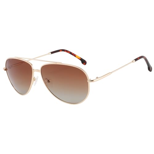KUKU VISION Sonnenbrillen für Damen/Herren Polarisierte Universal-Sonnenbrille UV400-Schutz Klassische Mode Metallrahmen Aviator-Sonnenbrille von KUKU VISION