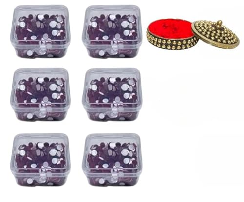 KULIA® Bindi-Tattoo-Aufkleber für Frauen runde Punkte 4 Pakete kastanienbraune Punkte Bindi-Stirnsteine Braut-Accessoires indischer Bindi-Aufkleber Bindi-Aufkleber mit runden Punkten Bindi von KULIA