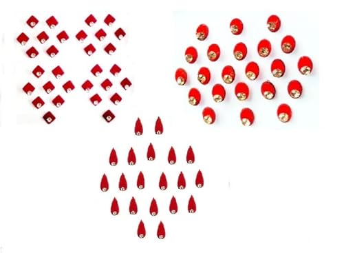 KULIA® Bindi-Tattoos in verschiedenen Formen Stirn-Tikka Gesichtsedelsteine Bindi für Frauen 12 Pakete Bindi-Aufkleber für den täglichen Gebrauch Bollywood-Tikka-Party indische ovale Punkte -Bindi von KULIA