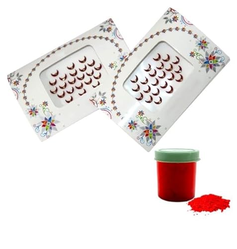 KULIA® Bindi runde Punkte 6 Pakete Tattoo-Aufkleber verschiedene mehrfarbige Bindi für Frauen Bollywood-Party Stirn-Bindi Modeschmuck Tattoo-Aufkleber Tikka indisches Hochzeits-Ethno-Kristall-Bindi von KULIA