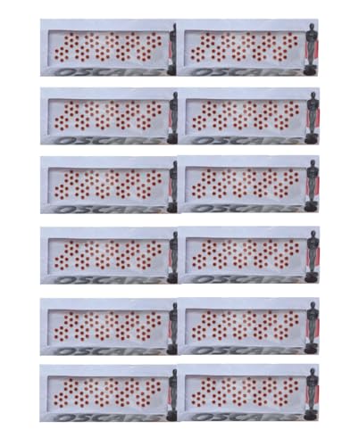 KULIA® Damen-Bindi runde Punkte rotes Stirn-Bindi Tattoo-Aufkleber in verschiedenen Größen Bindi-Gesichtsschmuck 12 Pakete Bindi-Aufkleber für den täglichen Gebrauch Bollywood-Tikka-Party Bindi von KULIA