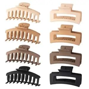 KULIA® Haarklammer große Clips 6er-Set lange und dicke Haarklammern handgefertigt rutschfeste Haarnadeln Krallen Damen-Accessoires große Clips Haarstyling Haarklammern zum Jäten Damen-Geschenke von KULIA