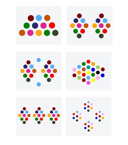 KULIA® Indische Bindi-Aufkleber mit runden Punkten mehrere Bindi-Stirnaufkleber Gesichtsschmuck Damen-Bindi Modeschmuck Damen-Tikka runde Gesichtsaufkleber in verschiedenen Größen 9 Pakete Bindi von KULIA