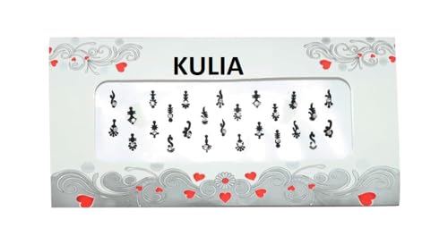 KULIA® Runde Bindi-Tattoo-Aufkleber Stirn-Tikka indische Gesichtsschmuck 6 Packungen Stirnaufkleber für Damen Braut-Bindi Puja Samagri Tilak runde Bindi-Aufkleber in verschiedenen Größen Modeschmuck von KULIA