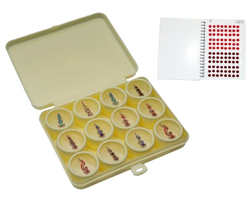 KULIA® Indische Bindi-Tattoo-Aufkleber lange Punkte Stirn-Tikka rundes Buch-Bindi Damen Braut-Accessoires runde Aufkleber Kristall-Bindi Nagelkunst Bollywood-Party-Bindi Modeschmuck Gesichtsschmuck von KULIA