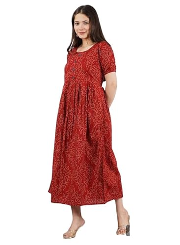 KULIA® Indisches Designer-Lang-Kurti-Damen-Elegantes Kleid Ethnische Ragular-Kleidung Stickerei Kurtis Hochzeits-Partykleid Designer-Kurta-Tunika-Oberteil für Frauen Rückgabegeschenke von KULIA