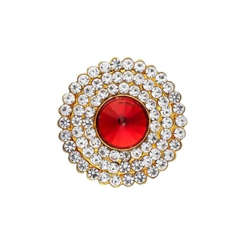 KULIA® Kleines Bindi für die Stirn temporäres Tattoo Tikka-Stein-Bindi Gesichtsschmuck Damen Brautschmuck Gesichtsschmuck 6 Packungen ein einzelnes Bindi Bollywood Bindi Karwa Chauth Geschenke Damen von KULIA