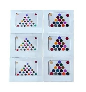 KULIA® Mehrfarbige Bindi-Tattoo-Aufkleber Stirn-Tikka-Aufkleber 6er-Pack gemischte Größen indische Bindi Braut-Accessoires Frauen Bindi Kristallstein-Bindi Bollywood-Party Modeschmuck Gesichtsjuwelen von KULIA