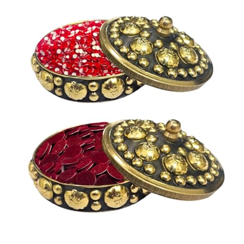 KULIA® Rotbraunes Bindi Gesichtsedelsteine Stirntattoo-Aufkleber rotes Bindi runde Punkte Damen-Tikka Bindi Tikka Bollywood-Party kleine Größe Hochzeits-Bindi Modeschmuck Gesichtsjuwelen von KULIA