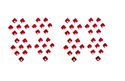 KULIA® Rotes Bindi Quadratform Punkte Tattoos Aufkleber Stirn Tikka Verschiedene Bindi Aufkleber Gesichtsedelsteine ​​6 Pakete Rote Punkte Miniaufkleber Ethnische Tikka Bollywood Party Bindi Tikka von KULIA