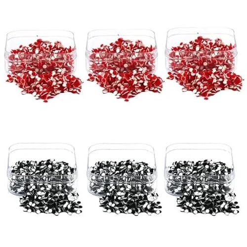 KULIA® Rotes Bindi mit runden Punkten Tattoo-Aufkleber Gesichtsedelsteine Tikka für Frauen 6 Pakete indische Bindi-Tattoo-Aufkleber Bindi für Frauen Bollywood-Party gemischte Größen Bindi Tikka von KULIA