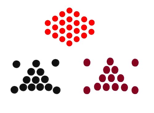 KULIA® Rotes Bindi mit schwarzen Punkten Stirn-Aufkleber Gesichtsschmuck Bindi mit mehreren Steinen Modeschmuck Damen-Tikka verschiedene Größen runde Punkte Gesichtsaufkleber 8 Packungen von KULIA