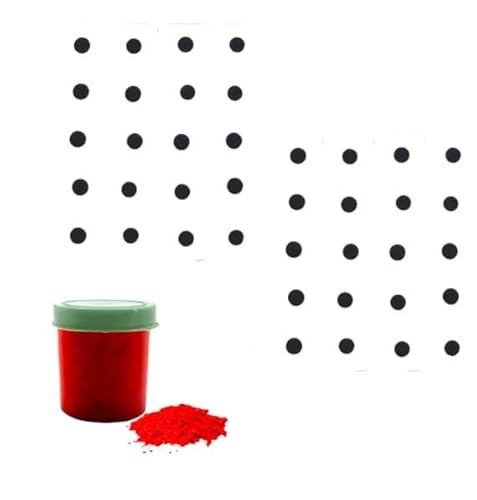 KULIA® Rund Bindi Schwarze Bindi-Punkte indisches ethnisches Bindi für Frauen 6 Pakete Bollywood ausgefallene Party gemischte Größe Stirntattoos Aufkleber Tikka Modeschmuck Damenaccessoires von KULIA