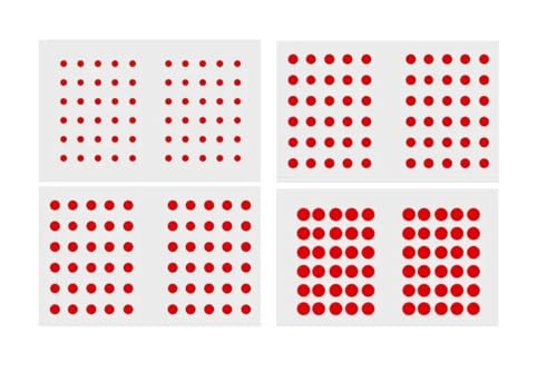 KULIA® Runde Punkte Rote Bindi Tattoos Aufkleber Mittlere Größe Runde Bindi Frauen Stirn Tikka Zubehör Ethnische Tikka Bindi 8 Pakete Bollywood Party Bindi Modeschmuck Gesichtsjuwelen von KULIA