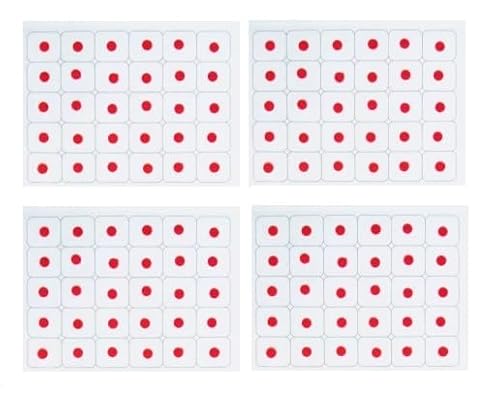 KULIA® Runde Punkte Rotes Bindi Stirn Tikka Gesicht Edelsteine ​​4 Pakete Indisches Bindi Stirnaufkleber Frauen Bindi Bollywood Party Kleine Größe Frauen Bindi Ethnische Tikka Mode von KULIA