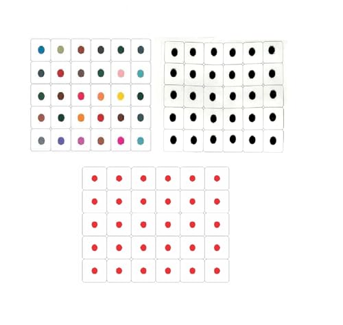 KULIA® Rundes Bindi-Set aus schwarzen bunten und roten Tattoo-Stickern Gesichtsschmuck Stirn-Tikka Damen-Bindi klein schwarzer Sticker 3er-Pack Bindi-Sticker-Set Hochzeits- und Braut-Gesichtsschmuck von KULIA