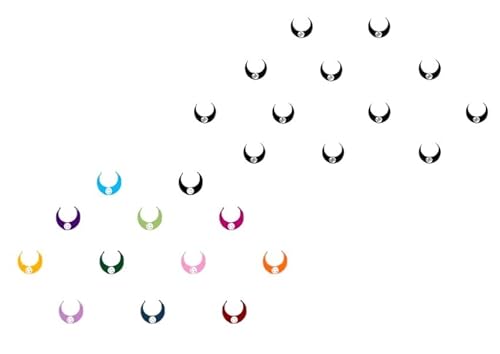 KULIA®6 Pakete Bindi mit schwarzen Punkten Tattoo-Aufkleber indisches Bindi Bollywood Partykleidung Stirnaufkleber Bindi Modeschmuck Tattoo-Aufkleber Tikka indische ethnische Frauen Bindi von KULIA