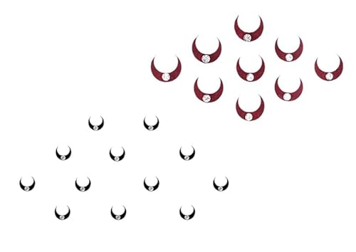 KULIA®6 Pakete indisches Bindi Frauen Tikka Tattoo-Aufkleber rundes Bindi Bollywood Partykleidung Stirnaufkleber Bindi Modeschmuck Tattoo-Aufkleber Tikka indische ethnische Bindi Gesichtsschmuck von KULIA