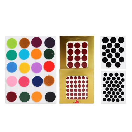 KULIA Schwarze Bindi-Tattoo-Aufkleber für die Stirn Damen-Tikka 6 Packungen Bindi-Hochzeits-Tikka runde Punkte Gesichtsschmuck Bollywood-Party verschiedene Größen Bindi-Aufkleber Gesichtsschmuck von KULIA