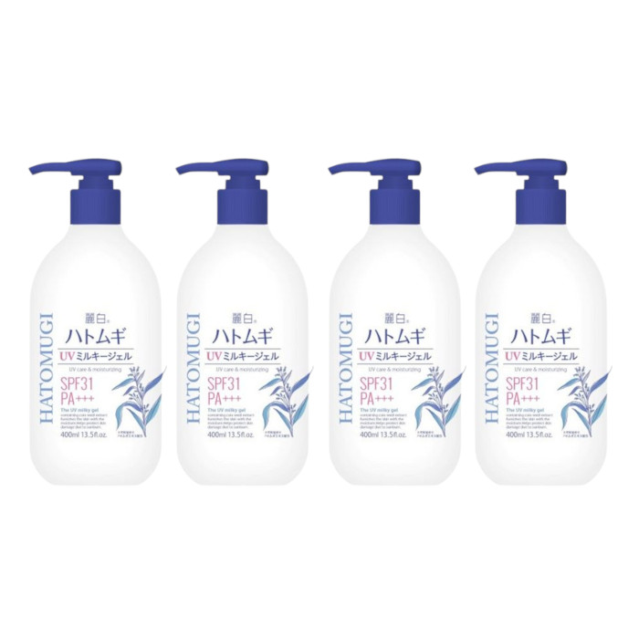 KUMANO COSME - Reihaku Hatomugi UV Care & Moisturizing The UV Milky Gel SPF31 PA+++ - 400ml (4ea) Set von KUMANO COSME