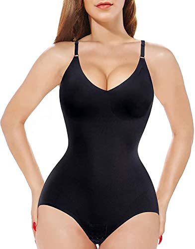 KUMAYES Body Shaper Damen Shapewear Korsett bauchweg Body Shaping Taillenformer Figurformend Bodysuit Corset V-Ausschnitt von KUMAYES