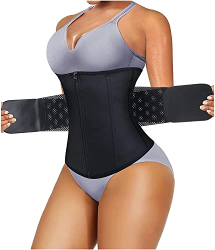 KUMAYES Damen Bauchweggürtel Schwitzgürtel Verstellbarer Fitness Gürtel Sport Taille Trimmer Fitnessgürtel Bauchweg Waist Trainer von KUMAYES