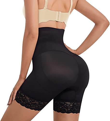 KUMAYES Damen Figurenformend Miederslip Bauchweg Stark Formend Miederpant Hohe Taille Miederhose Shaping Shapewear Unterwäsche (XL, Schwarz) von KUMAYES