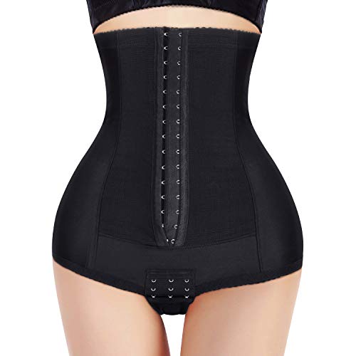 KUMAYES Damen Figurenformend Miederslip Bauchweg Unterhose Miederhose Hohe Taille PO Butt Lifter Bauch Weg Stark Unterwäsche (L, Schwarz) von KUMAYES