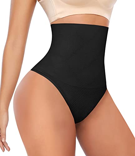 KUMAYES Damen Hohe Taille Miederslip Strings Tanga bauchweg Unterhose Shapewear Figurformender Slip Unterhose Taille Shaping von KUMAYES