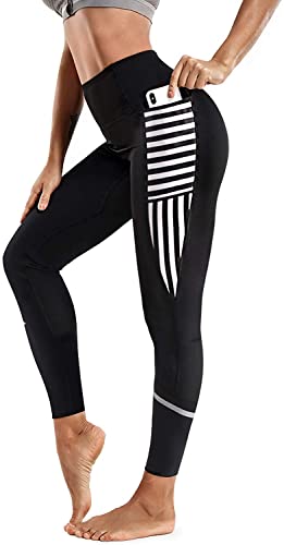 KUMAYES Damen Neopren Schwitzhose Sauna Effekt Sporthose Sport Yoga Leggings Hohe Taille zum Schwitzen zum Laufen, Fitness, Gym von KUMAYES