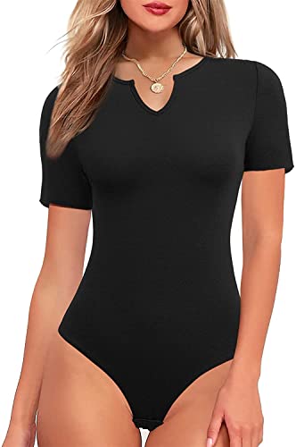 KUMAYES Damen Shapewear Figurformender Fajas Formende Body Shaper Figurformender Taillenformer Bauchweg Shaping Bodysuit (L, Schwarz) von KUMAYES