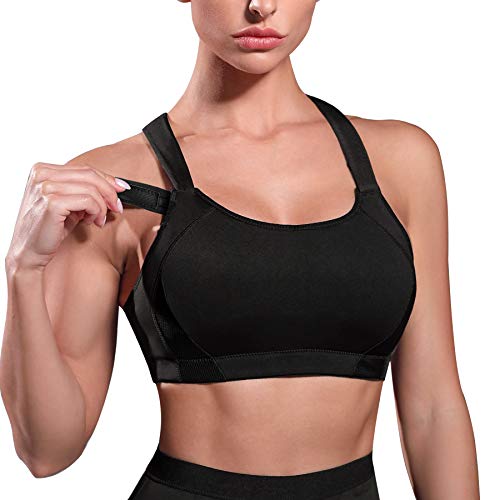 KUMAYES Damen Sport BH Starker Weiches Cup mit Bügel für GroÃŸe GröÃŸen Halt Starker Halt Bralette Nathloser Sports Bras Fuer Yoga Fitness Training von KUMAYES