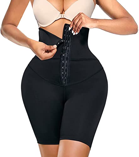 KUMAYES Formende Unterwäsche für Damen, atmungsaktiv, bequem, hohe Taille, Formende Hose, Korsett, Shapewear Effekt, Schwarz, 3XL von KUMAYES