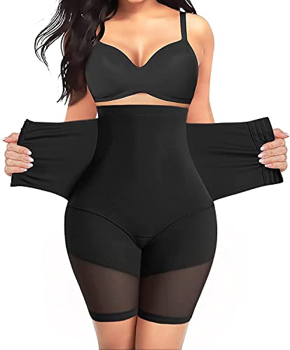 KUMAYES Hohe Taille Shapewear Damen PO Push up Bauchweg Unterhose Miederhose Bauch Weg Butt Lifter Stark Formend Body Shaper Shaping unterwäsche Figurenformend Miederslip (3XL, Schwarz) von KUMAYES