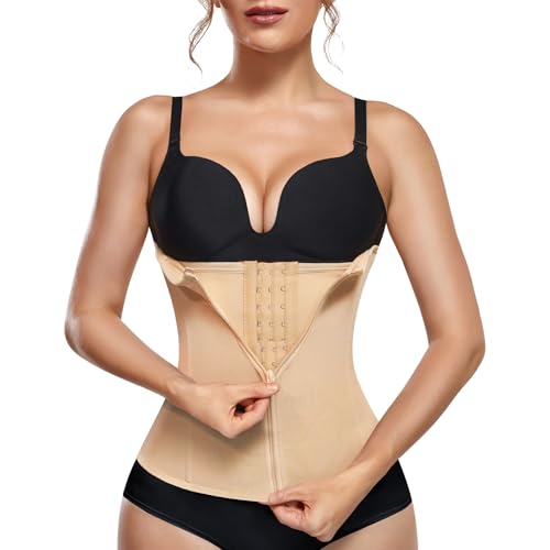 KUMAYES Korsett Damen Waist Trainer Cincher Korsage Taillenformer Bauchweggürtel Corsage Shapewear Damen bauchweg (Farbe, 3XL) von KUMAYES