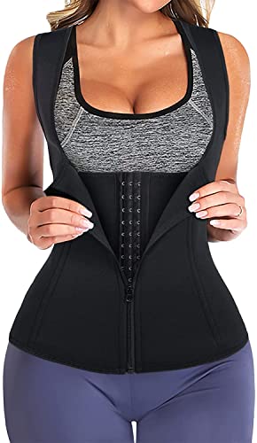 KUMAYES Unterbrust Korsett Figurformend Bauchweg Waist Trainer Formend Körperformer Mieder Verstellbar Taillenformer (3XL, Schwarz) von KUMAYES