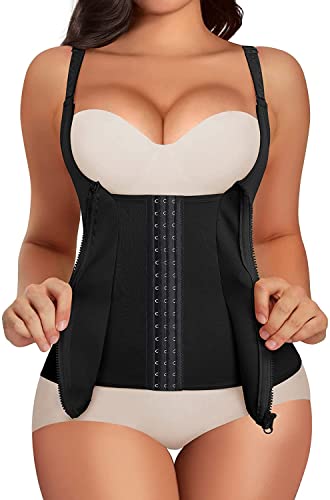 KUMAYES Unterbrust Korsett Waist Trainer Cincher Korsage Shapewear Damen bauchweg Body Shaper Taillenformer mit Haken von KUMAYES