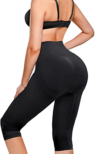 KUMAYES Unterhose Figurenformend Damen Miederhose Shorts Shapewear Hohe Taille Miederslip Bauchweg Miederpants Body Shaper (as3, Alpha, 3X_l, Schwarz, 3XL) von KUMAYES