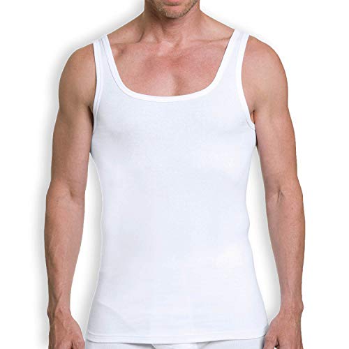 KUMPF BODY FASHION Herren Unterhemd 2er Pack I Sportshirt aus 100% Baumwolle ohne Seitennähte I Herren Tank Top mit Rundhals Ausschnitt I Weiß I Gr. 4XL (10) von KUMPF BODY FASHION