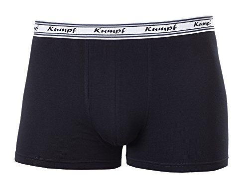 Kumpf Herren Pants Short 2er Pack 99922413 Single Jersey Stretch (6/L, Schwarz) von KUMPF BODY FASHION