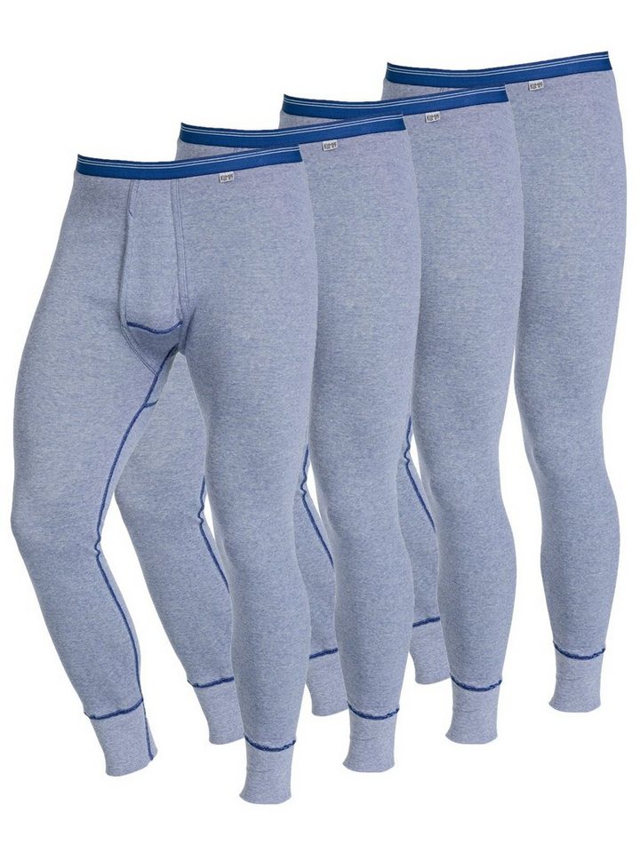 KUMPF Lange Unterhose 4er Sparpack Herren Unterhose Feinripp Jeans (Spar-Set, 4-St) mit eingriff von KUMPF