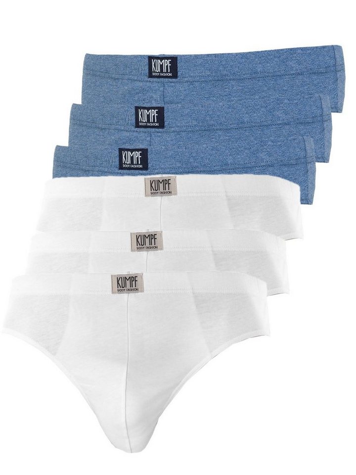 KUMPF Slip 6er Sparpack Herren Slip Bio Cotton (Spar-Set, 6-St) - von KUMPF