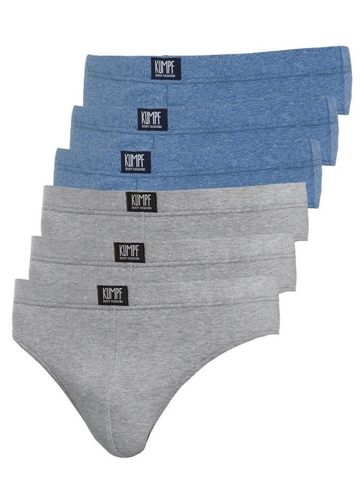 KUMPF Slip 6er Sparpack Herren Slip Bio Cotton (Spar-Set, 6-St) - von KUMPF