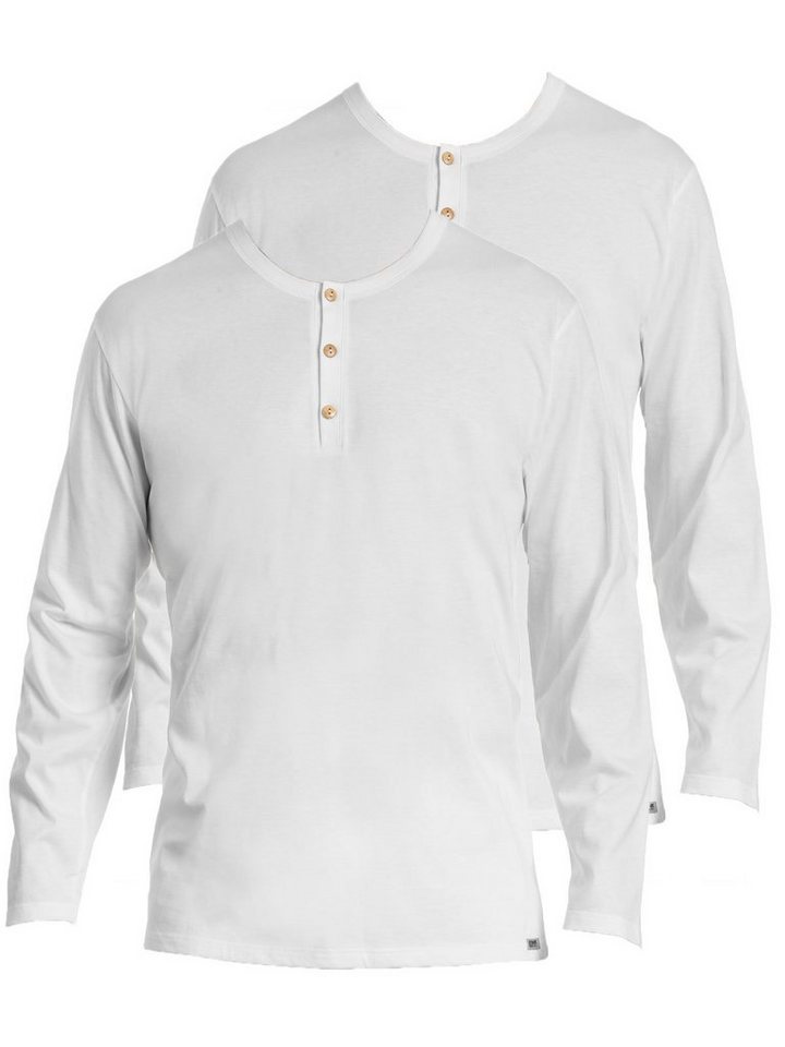 KUMPF Unterziehshirt 2er Sparpack Herren langarm Shirt Bio Cotton (Spar-Set, 2-St) hohe Markenqualität von KUMPF