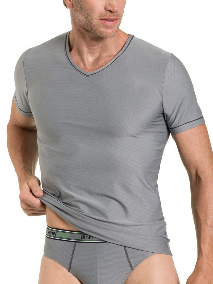 KUMPF Unterziehshirt Herren T-Shirt 1/2 Arm Tactel Sportwäsche (Stück, 1-St) Materialmix von KUMPF