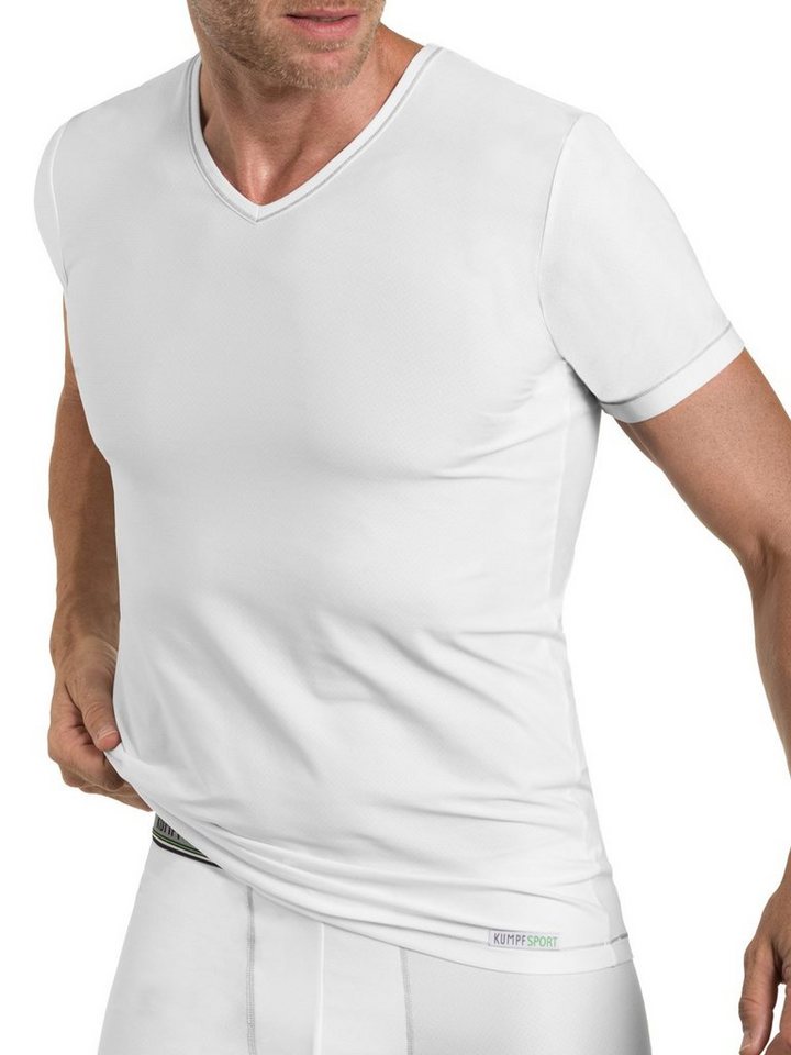 KUMPF Unterziehshirt Herren T-Shirt 1/2 Arm Tactel Sportwäsche (Stück, 1-St) Materialmix von KUMPF