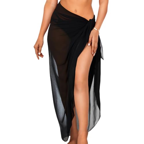 KUMSODE Damen Sarong Pareo Chiffon Bikini Cover Up Vertuschen Strandtuch Wickelrock Beach Wrap Für Strand Rock Swimsuit Lang Strandkleid Multifunktional 110cm x 140cm KUMSODE Damen Sarong Pareo Chiffon Bikini Cover Up Vertuschen Strandtuch Wickelrock Beach Wrap Für Strand Rock Swimsuit Lang Strandkleid Multifunktional 110cm x 140cm von KUMSODE