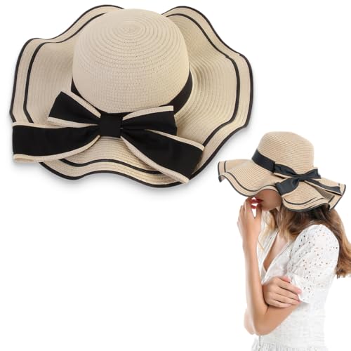 KUMSODE Damen Sonnenhut UV-Schutz Strandhut Faltbar Sommerhut UPF 50+ Strohhut mit Breite Krempe Visor Cap Sonnenkappe KUMSODE Damen Sonnenhut UV-Schutz Strandhut Faltbar Sommerhut UPF 50+ Strohhut mit Breite Krempe Visor Cap Sonnenkappe von KUMSODE