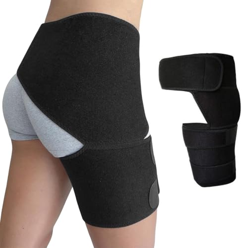KUMSODE Entworfen, Stabilisierende Oberschenkelbandage, Hüftgelenkstütze für Ischias-Schmerzlinderung, Piriformis-Syndrom, Oberschenkelkompression, Hamstring-Hüftbandage für Frauen & Männer von KUMSODE